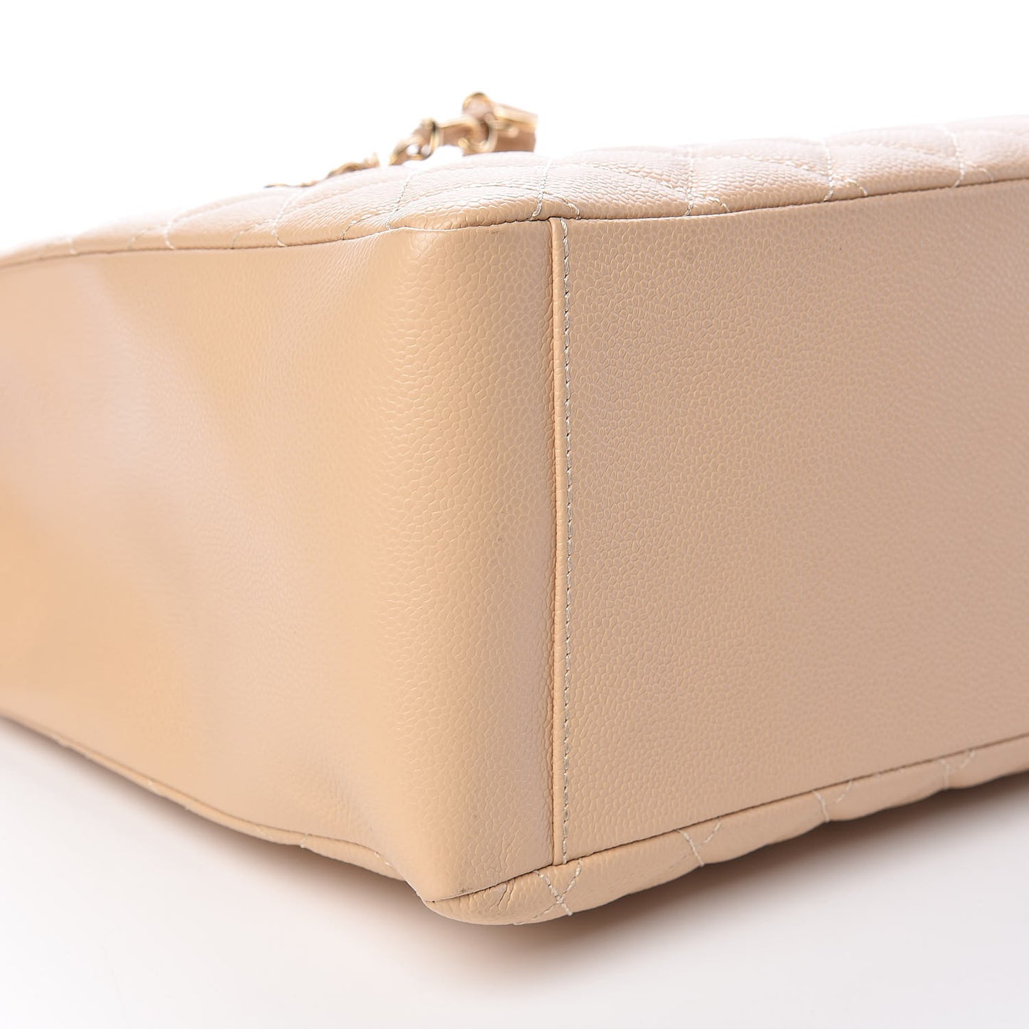 Caviar Quilted Grand Shopping Tote GST Beige Clair
