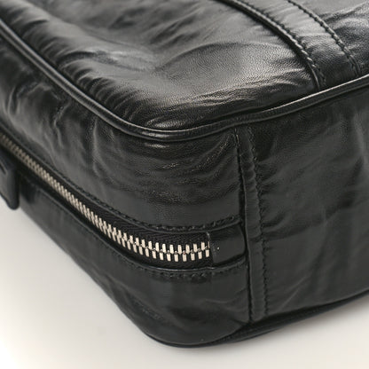 Prada Nappa Antique Medium Re-Edition 2001 Two Handle Bag Black 7 of 8