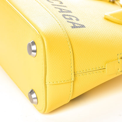 Balenciaga Signature Grained Calfskin Logo XXS Ville Top Handle Bag Jaune Black 6 of 8