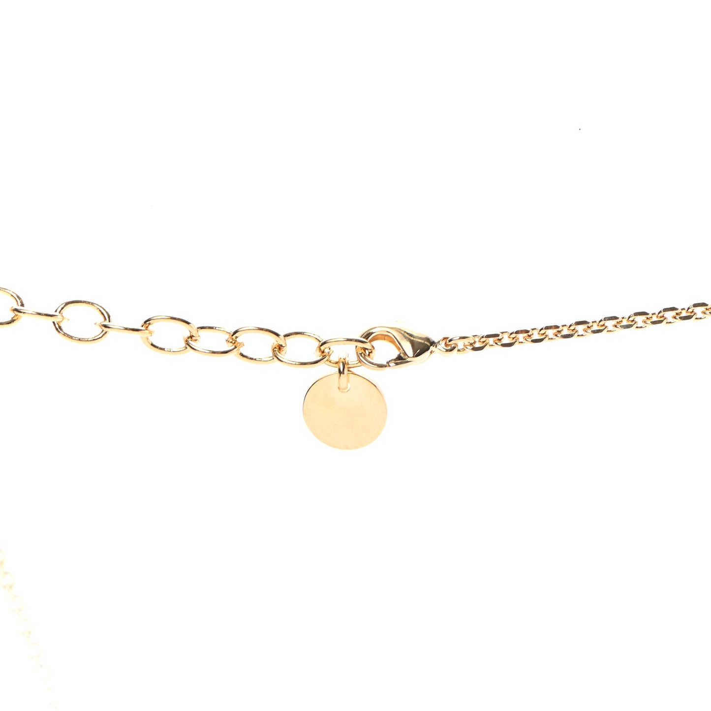 Metal Dioramour Necklace Gold Red