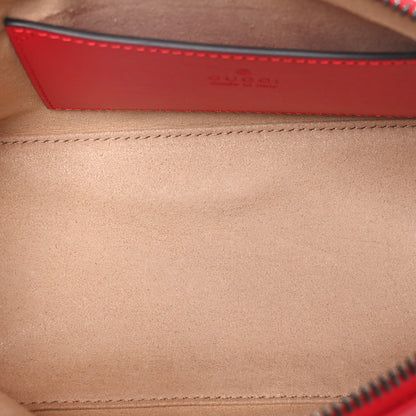 Gucci Calfskin Matelasse Chevron GG Marmont Sling Shoulder Bag Rosso 5 of 10