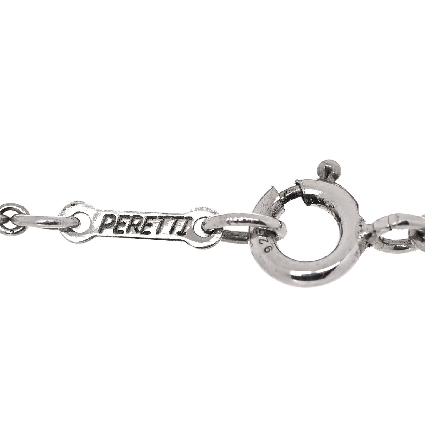 Sterling Silver 20mm Elsa Peretti Bean Pendant Necklace