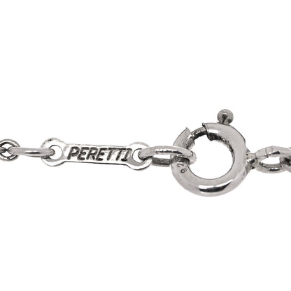 Tiffany Sterling Silver 20mm Elsa Peretti Bean Pendant Necklace 4 of 6