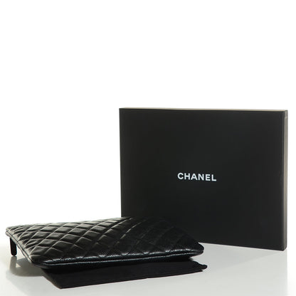 Chanel Caviar Quilted Medium Cosmetic Case Black 4 of 7