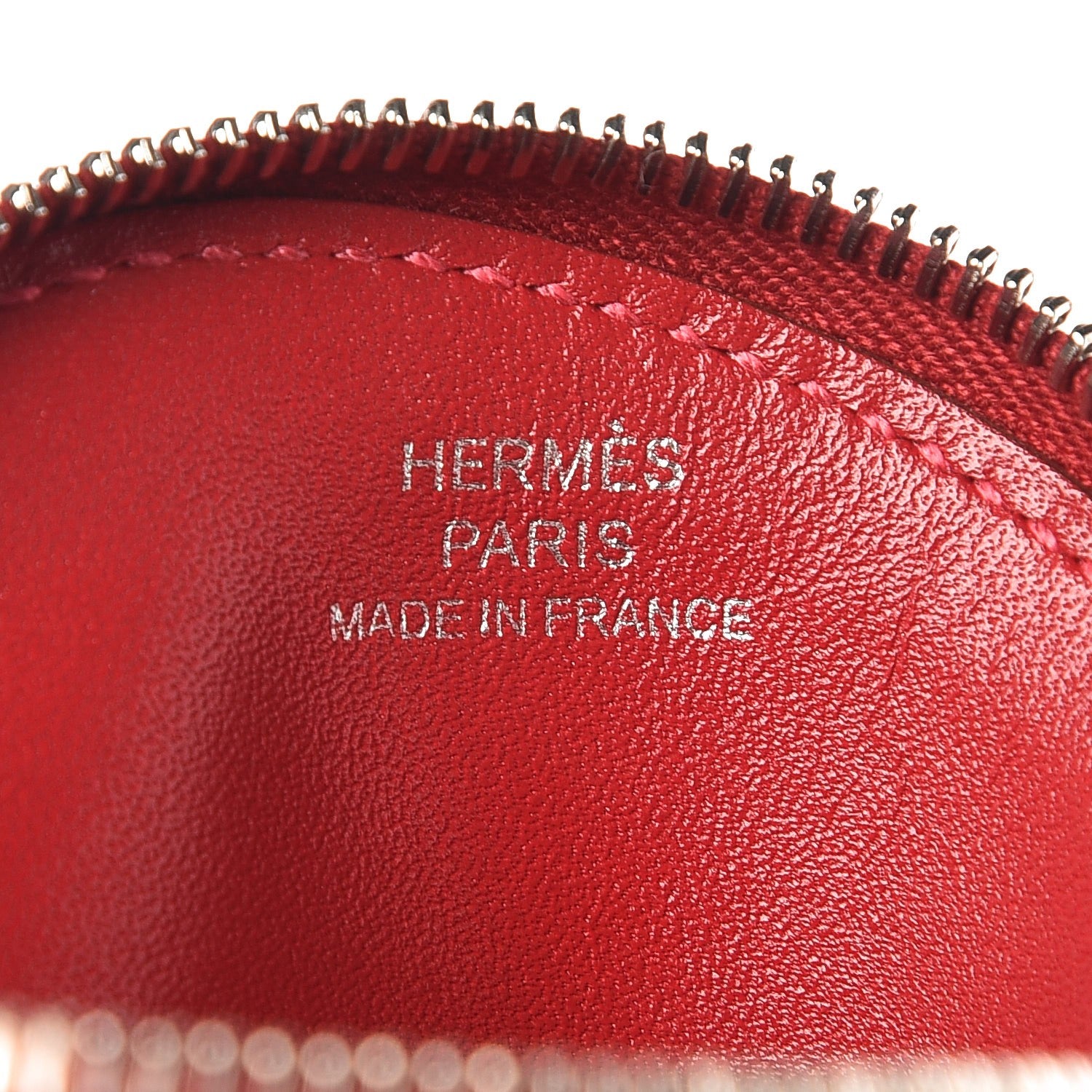 Hermes Tadelakt Tutti Frutti Pomme Coin Purse Wristlet Rouge Vif 4 of 4