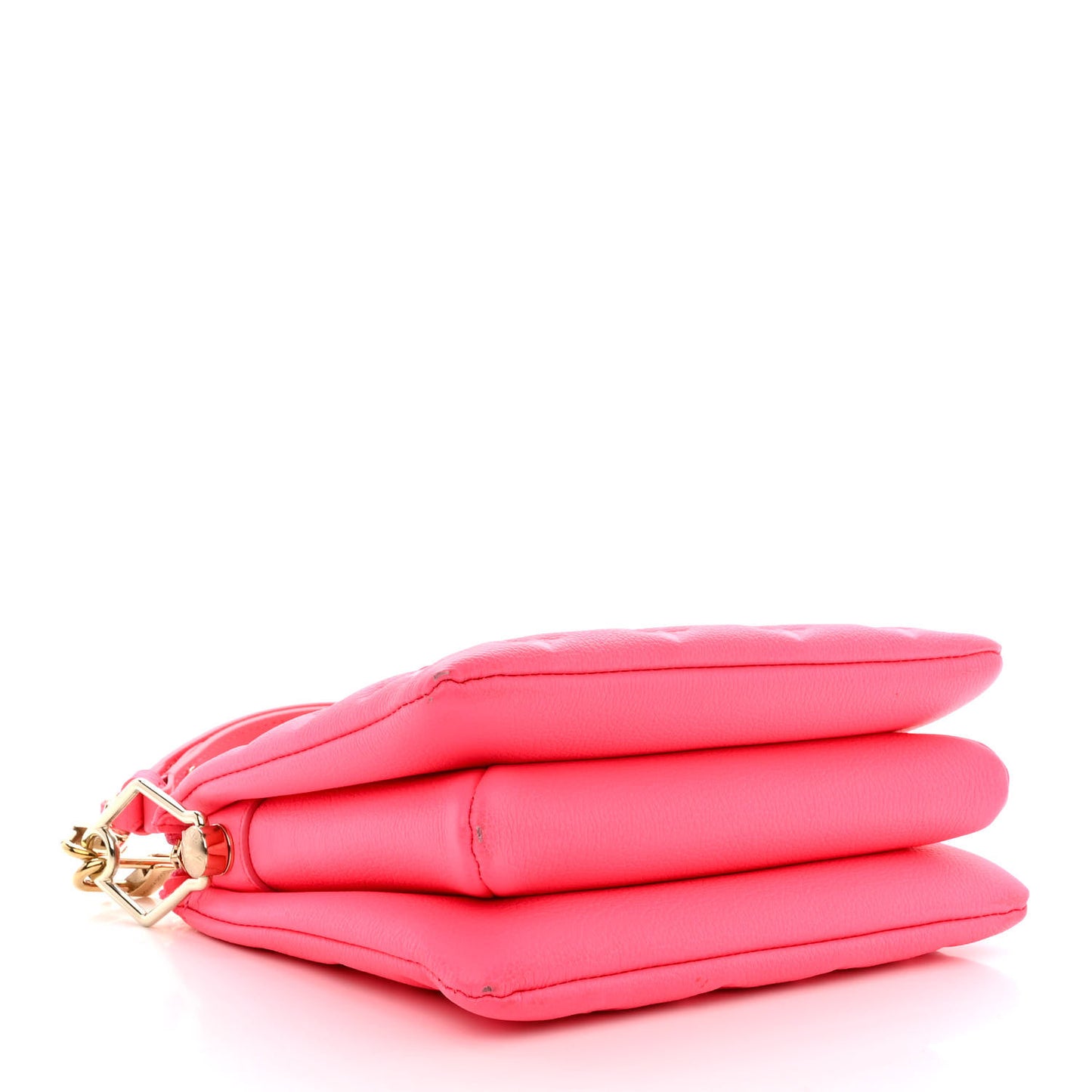 Calfskin Embossed Monogram Coussin BB Rose Fluo