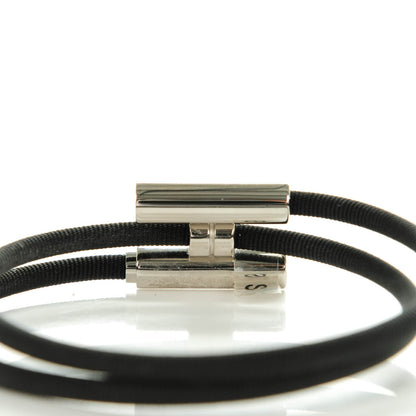 Hermes Double Wrap Cord Tournis Bracelet Black 4 of 7