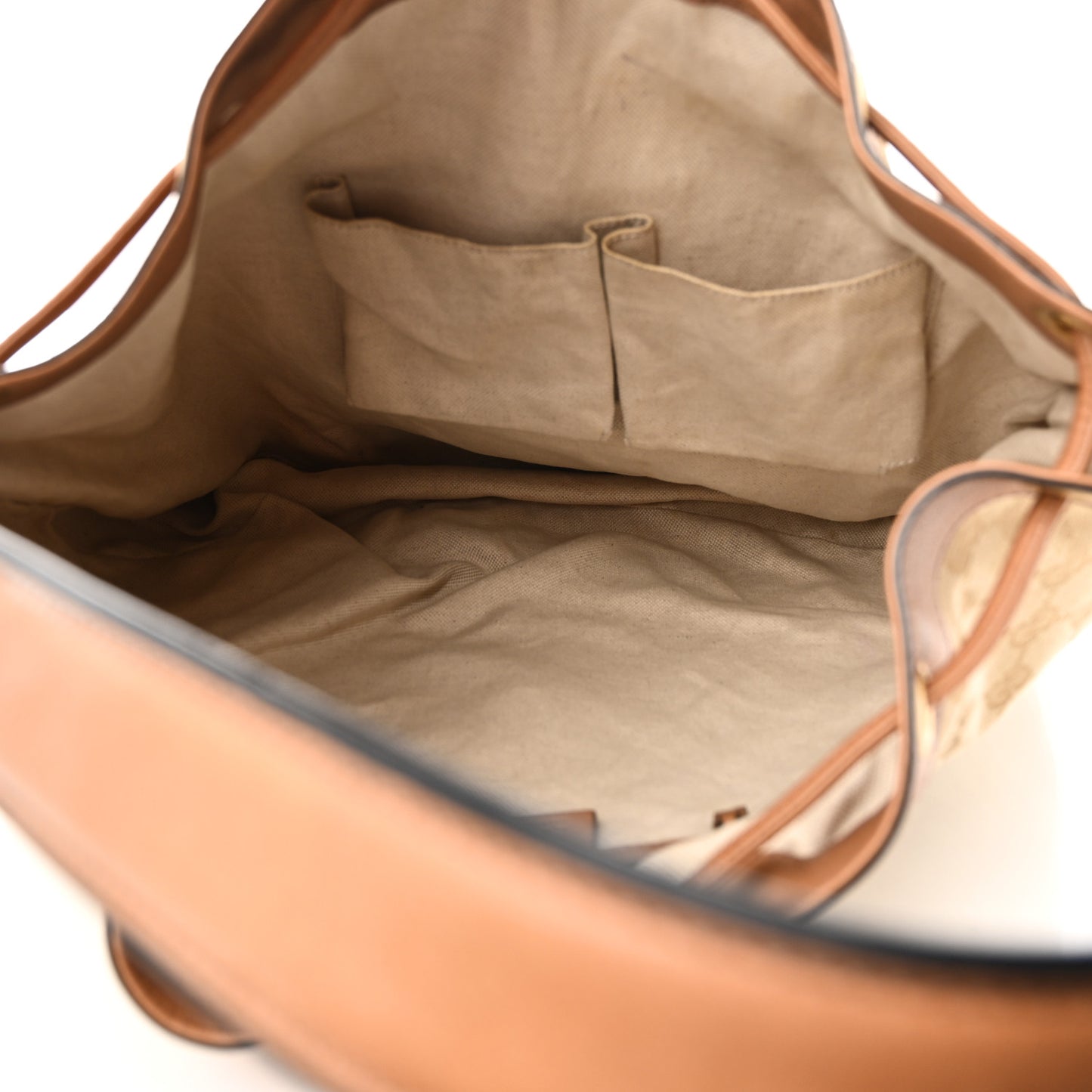 Monogram Web Rania Drawstring Shoulder Bag Sand