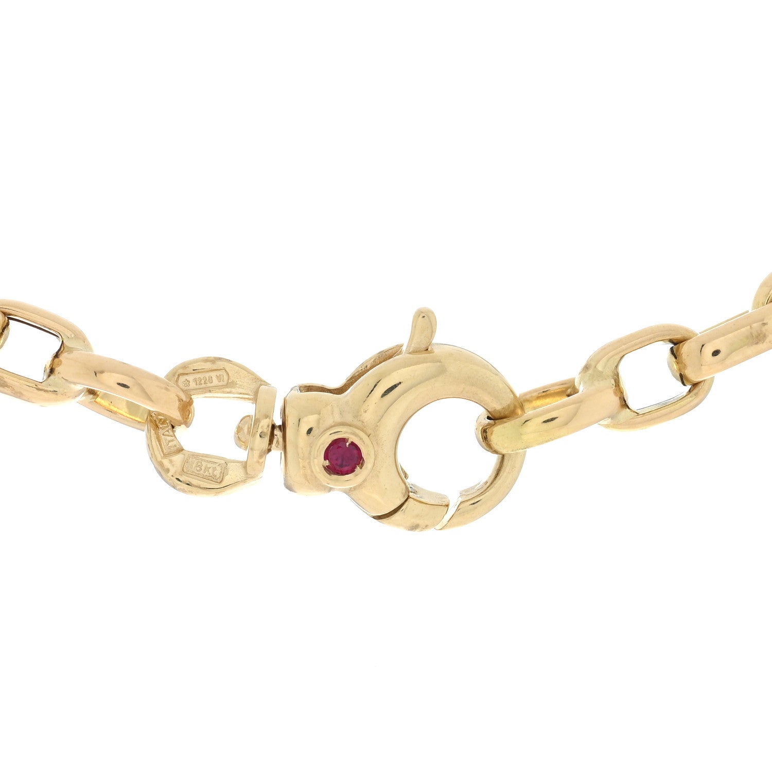 Roberto Coin 18K Yellow Gold Square Link Necklace 17" 4 of 4