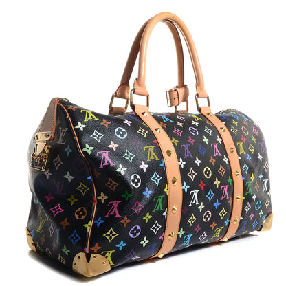 Louis Vuitton Monogram Multicolor Keepall 45 Black 3 of 7