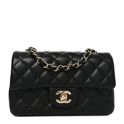 Chanel Lambskin Quilted Mini Rectangular Flap Black 1 of 11