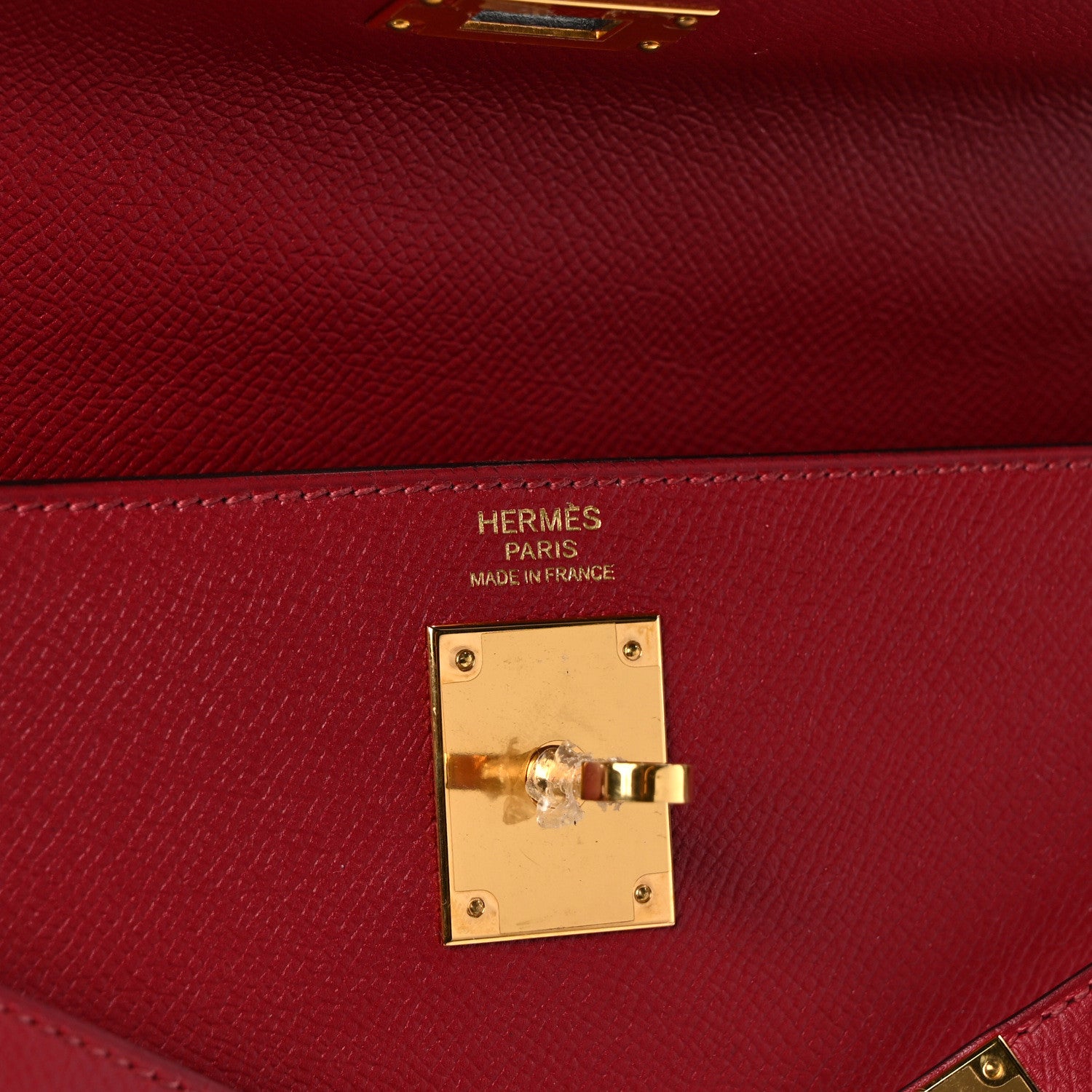Hermes Epsom Kelly Sellier 32 Rouge Grenat 6 of 10
