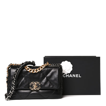 Chanel Lambskin Quilted Medium Chanel 19 Flap Black 11 of 11