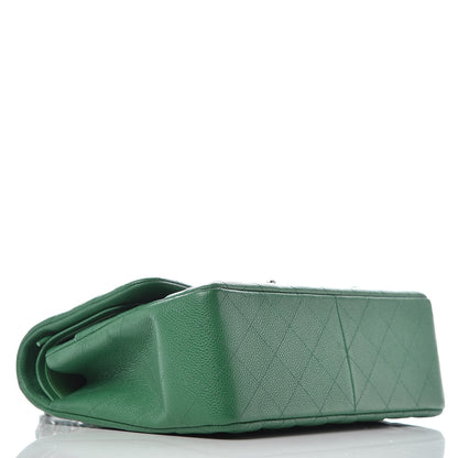 Chanel Caviar Quilted Jumbo Double Flap Green 4 of 9
