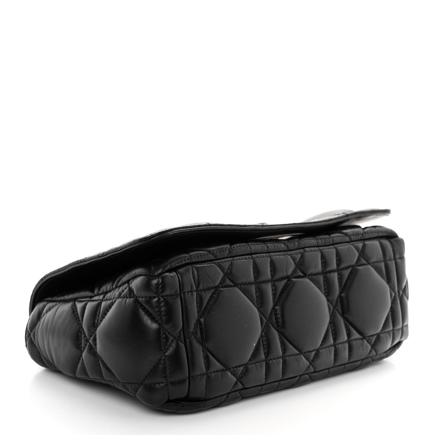 Christian Dior Calfskin Macrocannage Medium Caro Bag Black 4 of 9