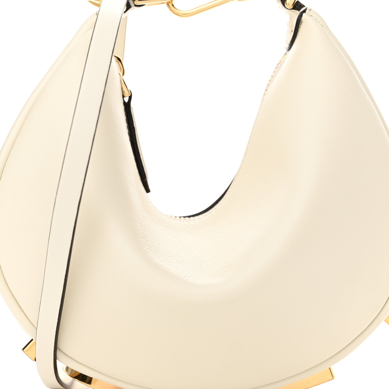 Fendi Vitello Grace Matte Mini Fendigraphy Hobo Bag White Ice 8 of 12