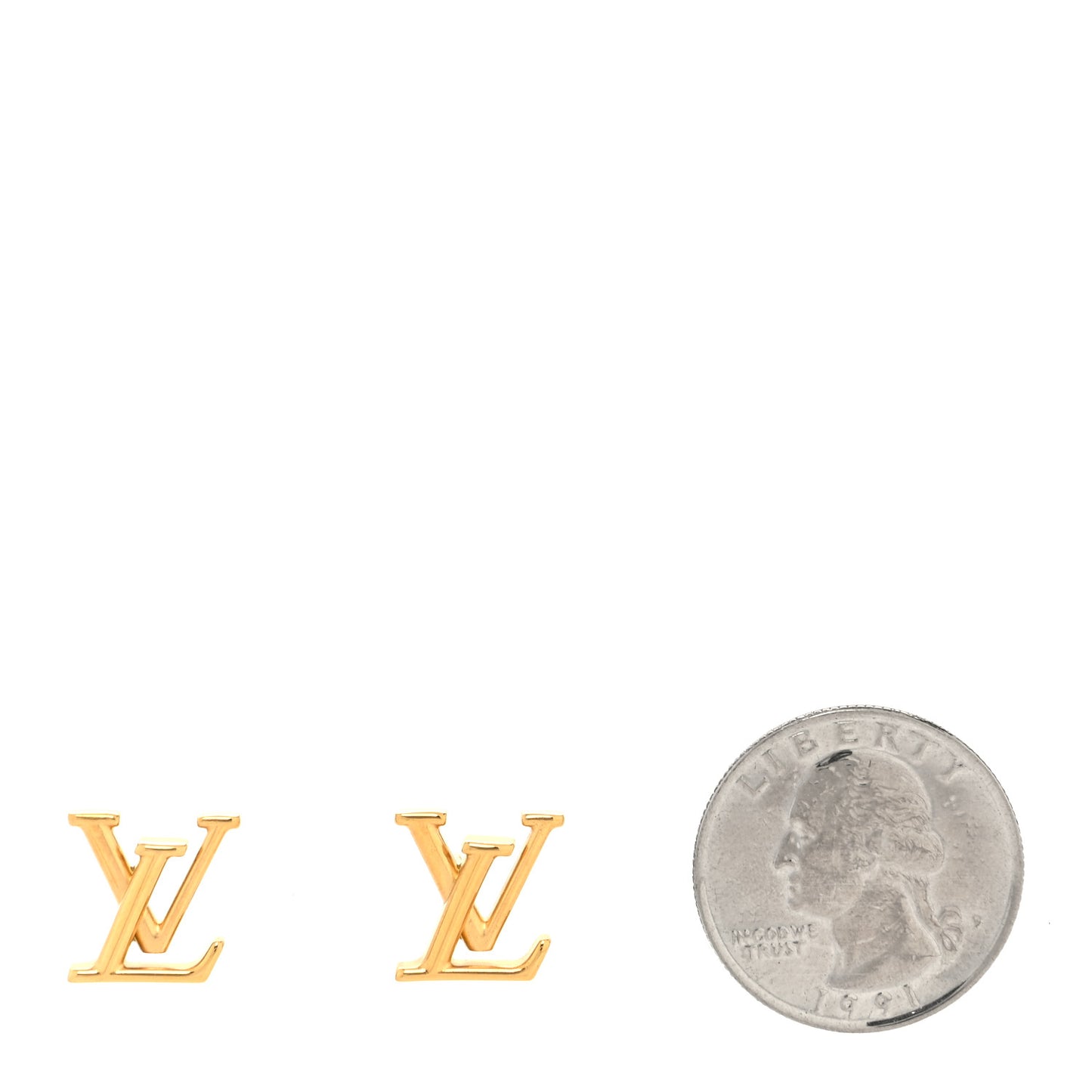 Metal LV Iconic Earrings Gold