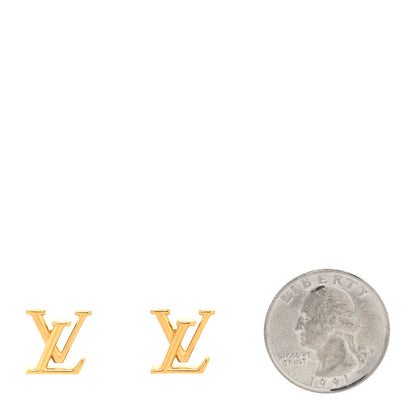Louis Vuitton Metal LV Iconic Earrings Gold 2 of 5