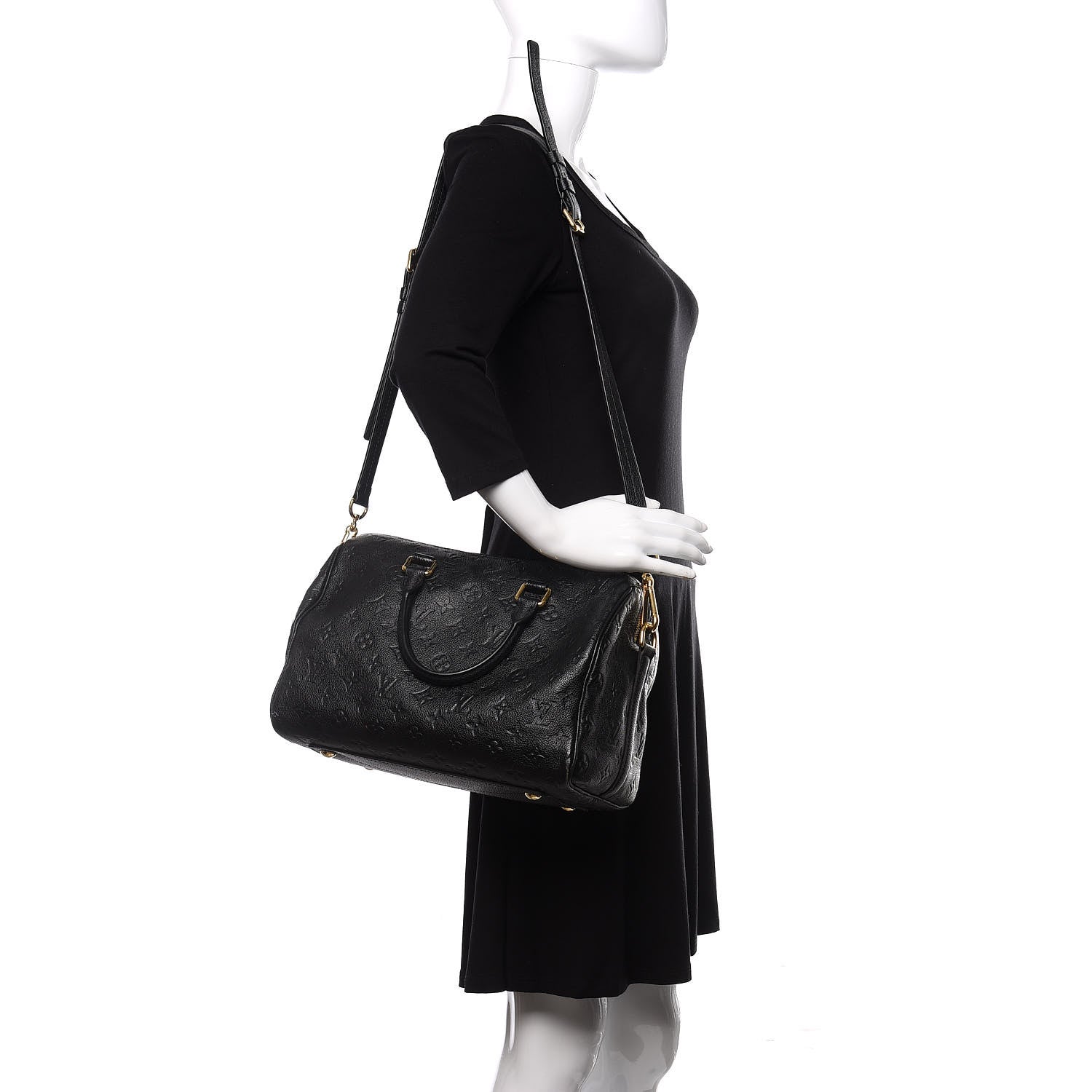 Louis Vuitton Empreinte Speedy Bandouliere 30 Black 2 of 11