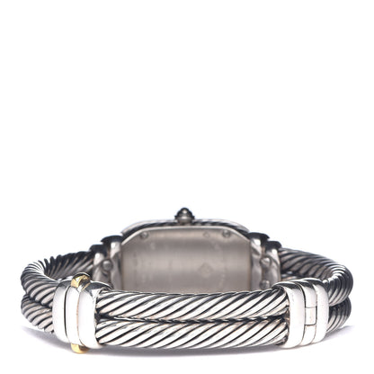 David Yurman Stainless Steel Sterling Silver Diamond Pink Mother of Pearl 20mm Madison Cable Quartz Watch 4 of 7