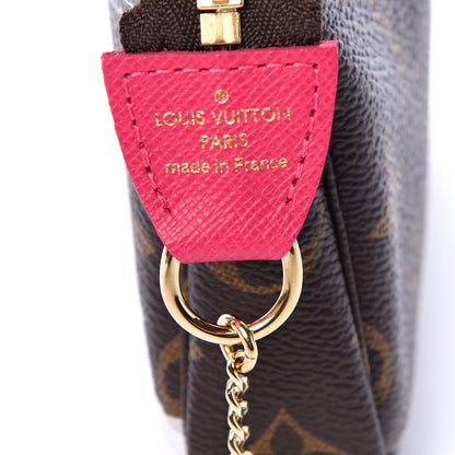 Louis Vuitton Monogram 2019 Christmas Animation Mini Courchevel Pochette Accessories Fuchsia 5 of 7