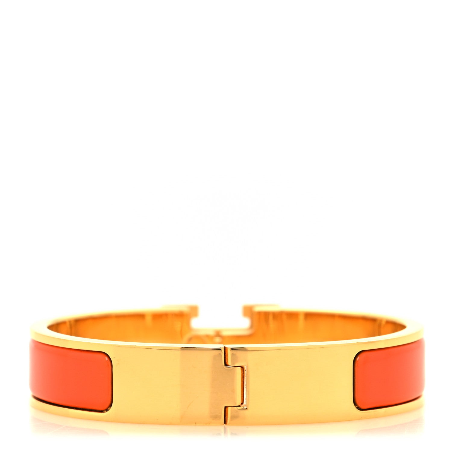 Hermes Enamel Narrow Clic Clac H Bracelet PM Orange 3 of 5