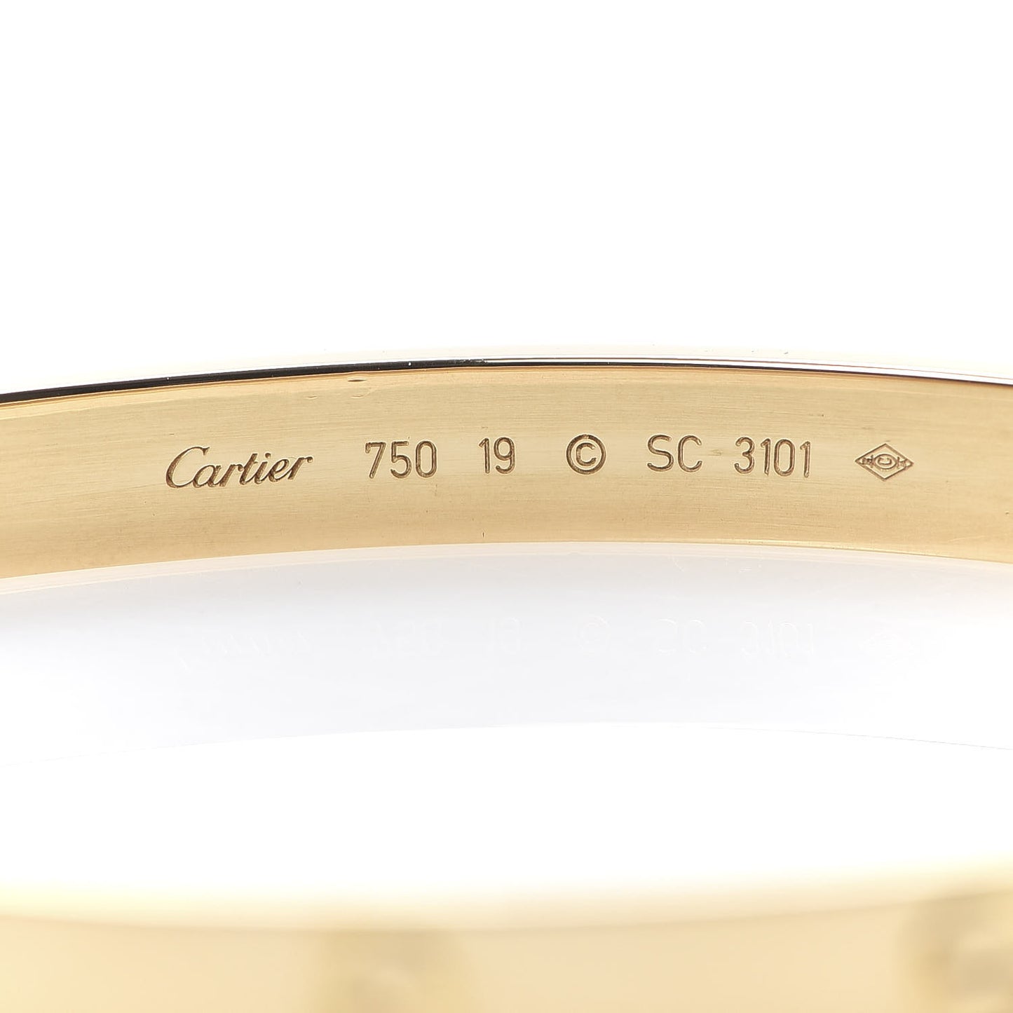 18K Yellow Gold LOVE Bracelet 19