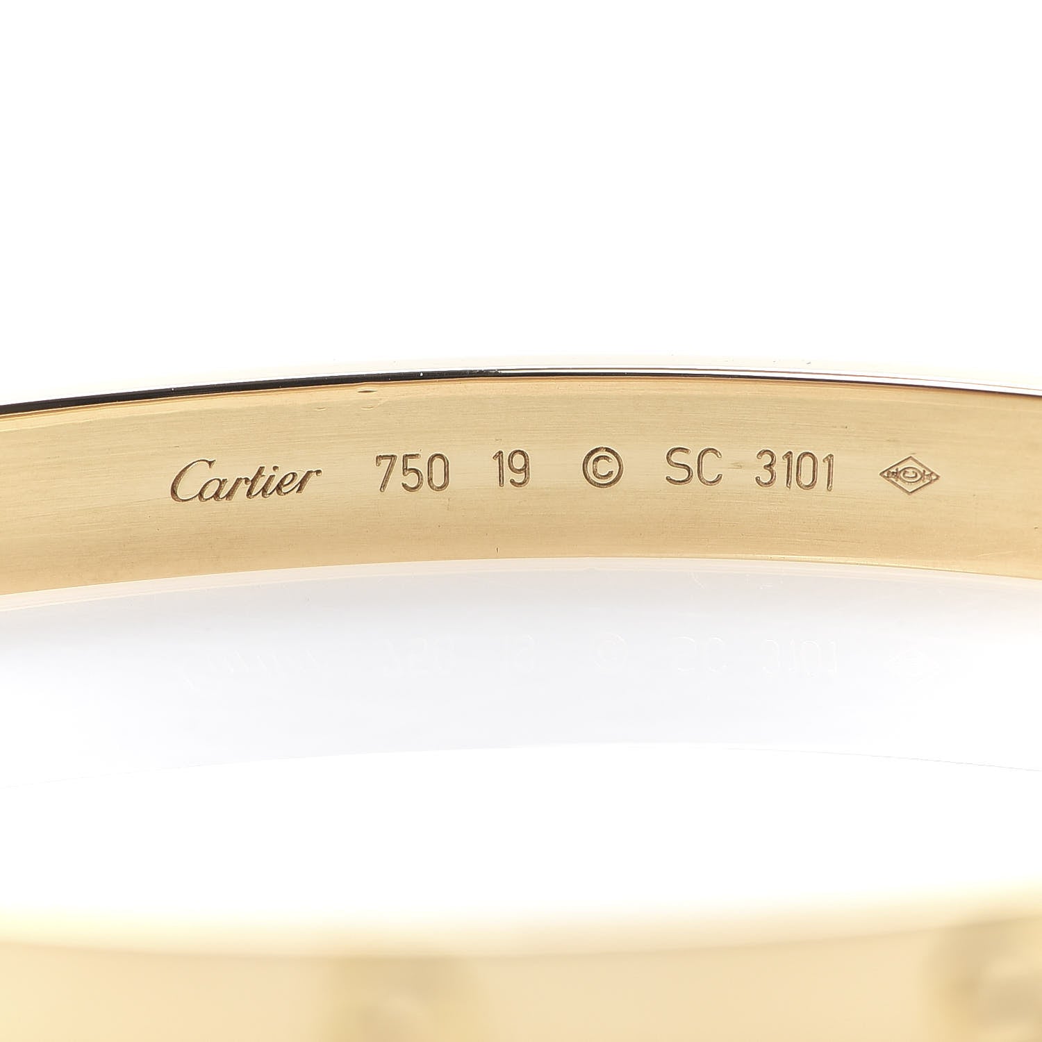 Cartier 18K Yellow Gold LOVE Bracelet 19 4 of 6