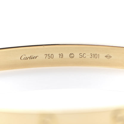 Cartier 18K Yellow Gold LOVE Bracelet 19 4 of 6