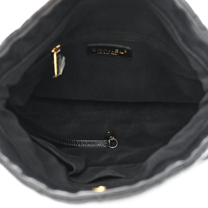 Chanel Calfskin Quilted Medium Chain Me Hobo Black 5 of 10