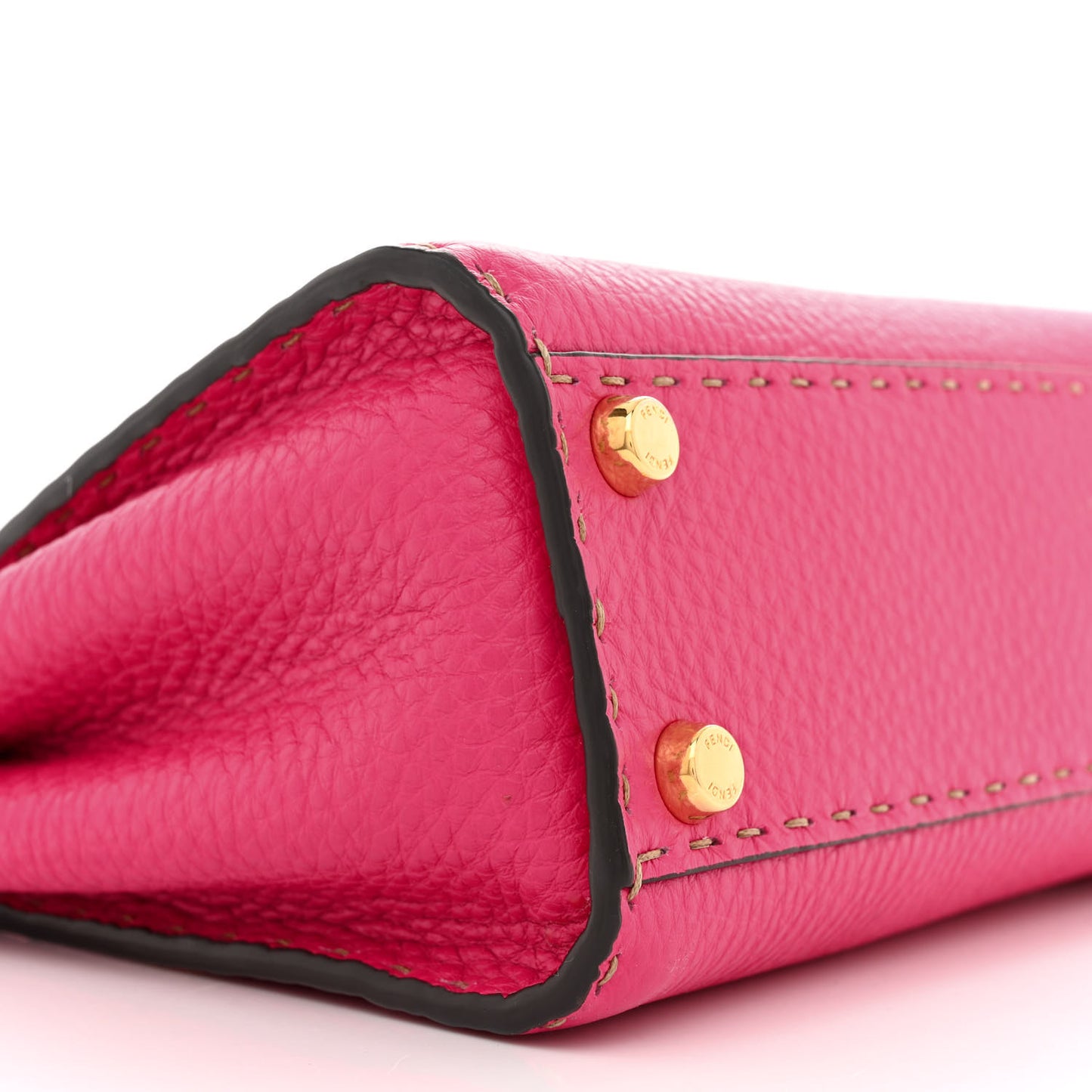 Cuoio Romano Selleria Mini Peekaboo Iconic Satchel Fuxia