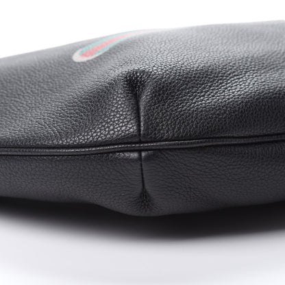 Gucci Grained Calfskin Logo Half Moon Hobo Black 9 of 12