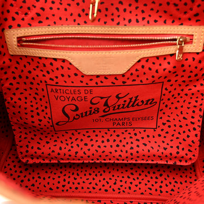 Louis Vuitton Monogram Kusama Waves Neverfull MM Red 7 of 21
