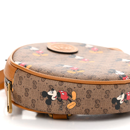 Gucci X DISNEY Mini Vintage GG Supreme Monogram Mickey Mouse Round Backpack Beige Vintage Sun Oil 8 of 9