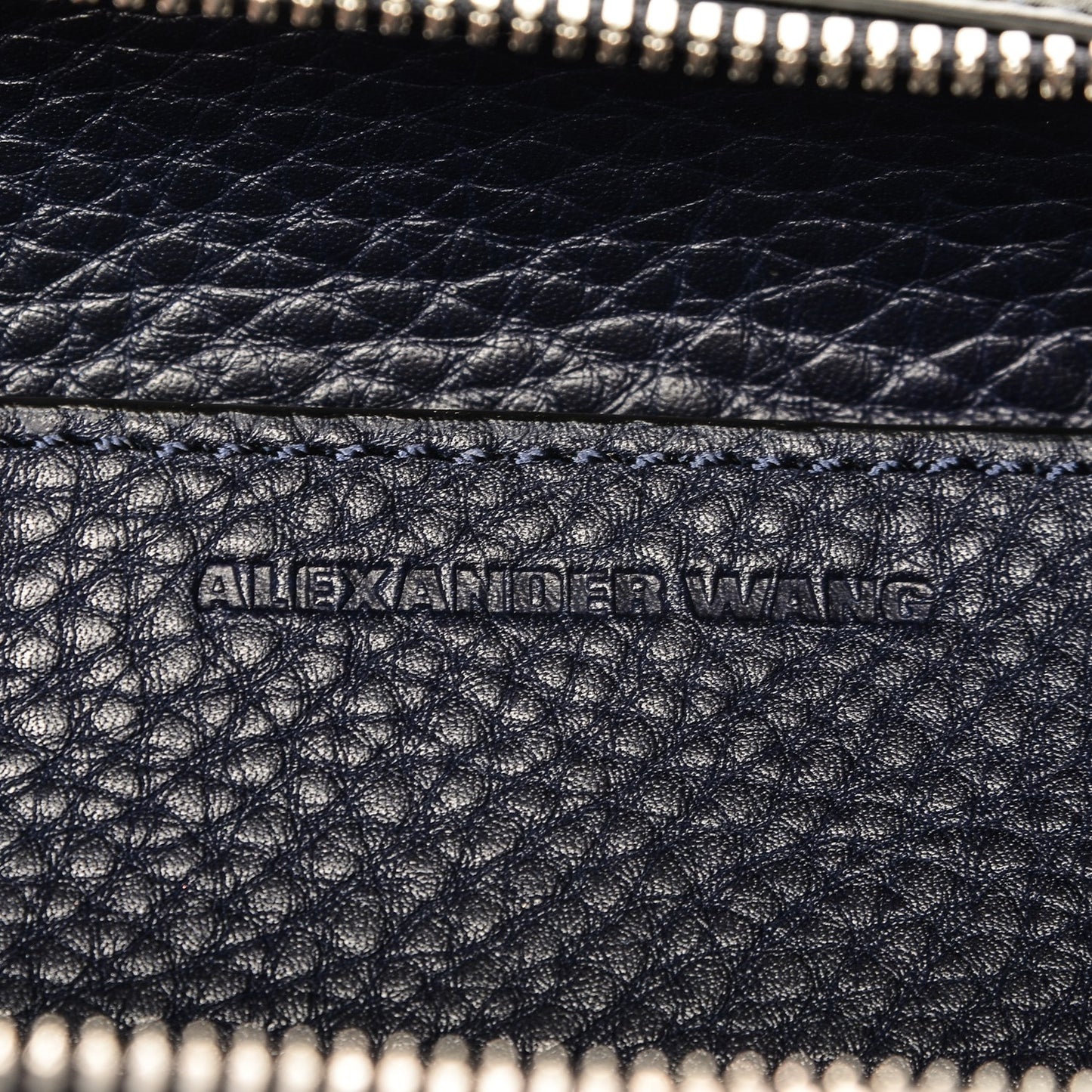 Pebbled Calfskin Mini Emile Navy