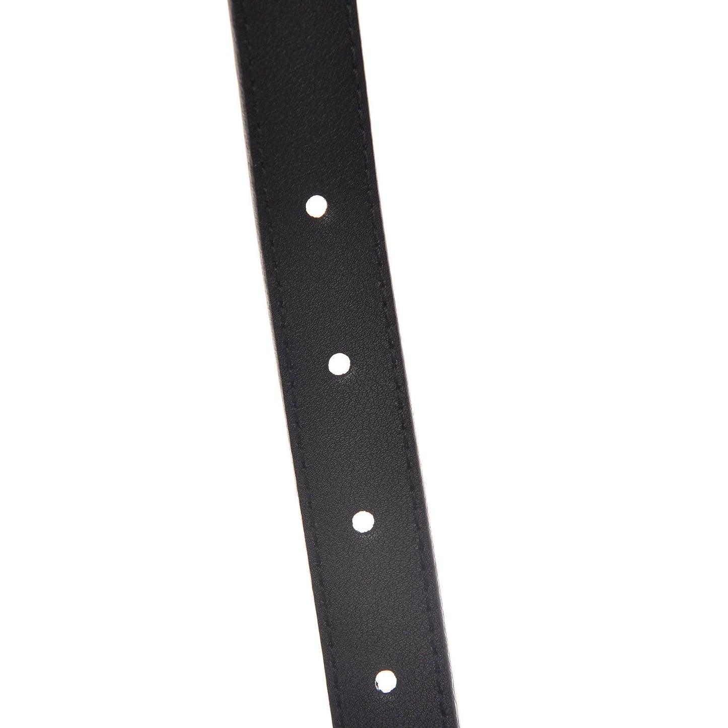 Calfskin Pearl Double G 20mm Belt 75 30 Black Cream
