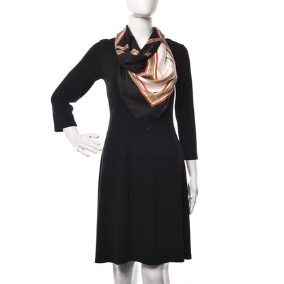 Burberry Silk Two Lovers Belt Print Scarf Black 2 of 5