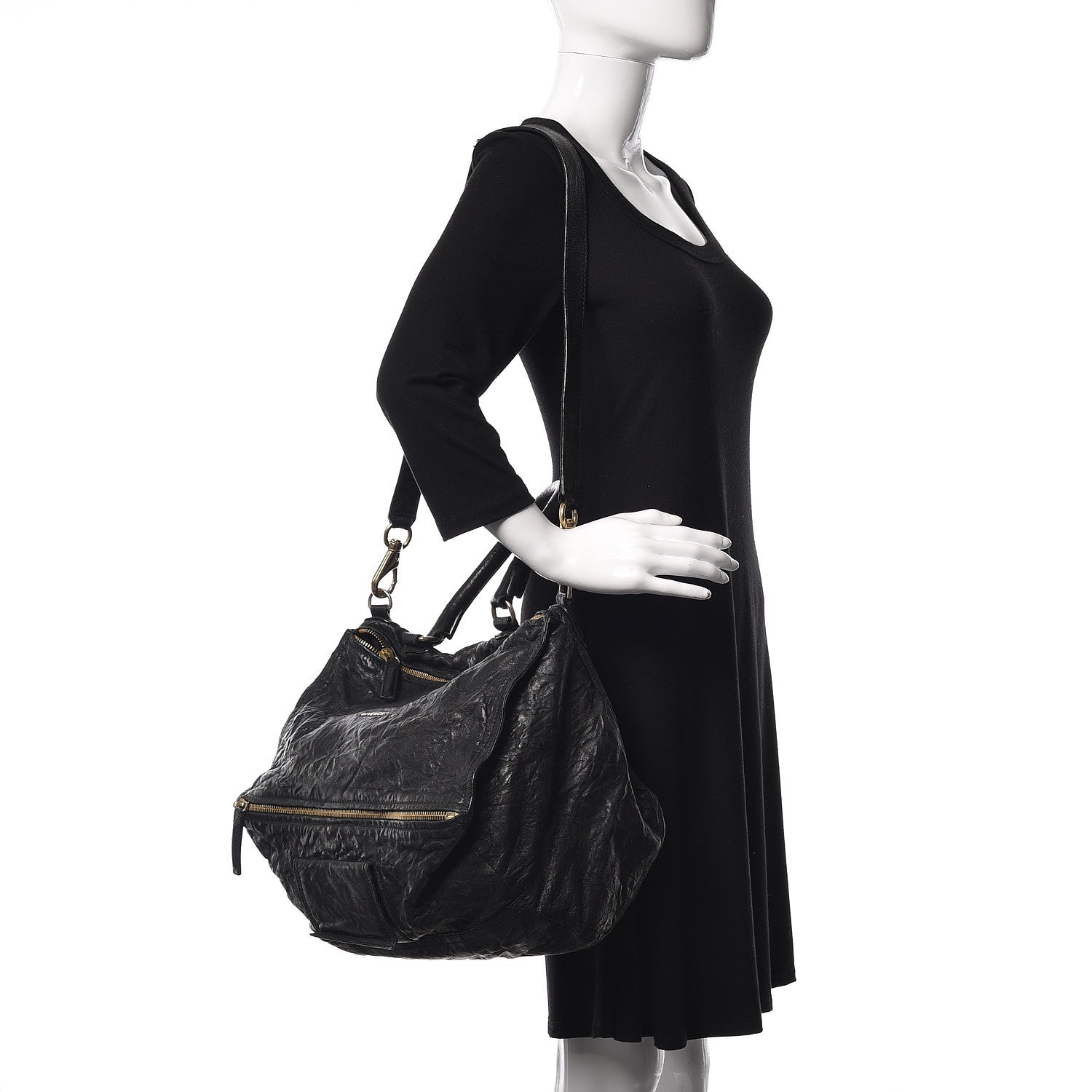 Givenchy Tumbled Sheepskin Large Pandora Black 2 of 8