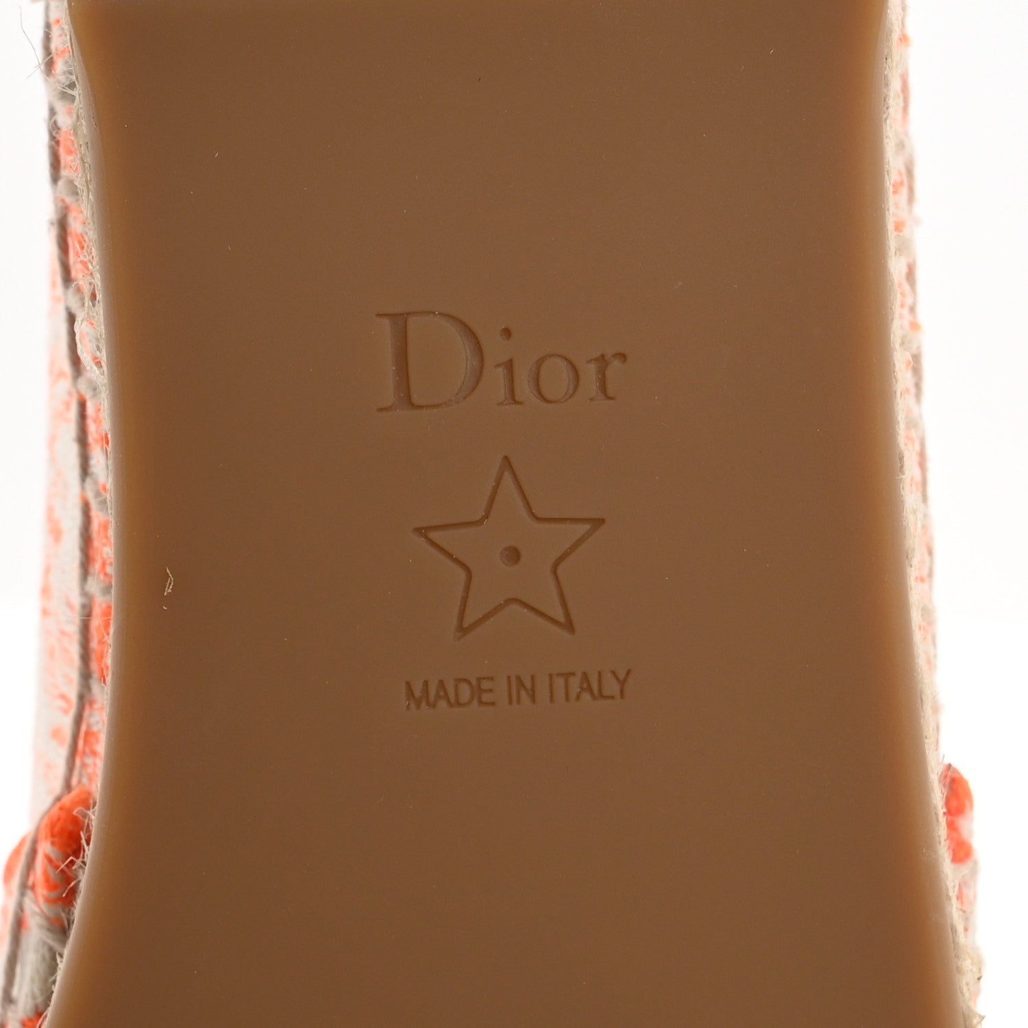 Christian Dior Embroidered Toile De Jouy Granville Espadrille 38 38 White Orange 7 of 9