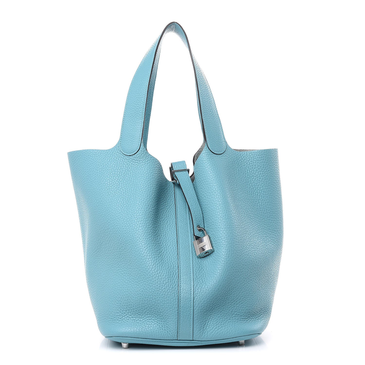 Hermes Taurillon Clemence Picotin Lock 26 GM Bleu Saint Cyr 1 of 12