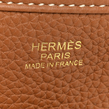 Hermes Taurillon Clemence Evelyne III PM Gold 6 of 8