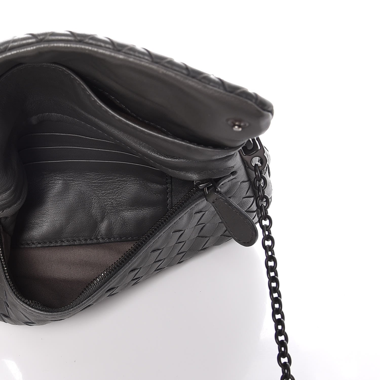 Bottega Veneta Nappa Intrecciato Mini Messenger Bag Light Grey 7 of 11