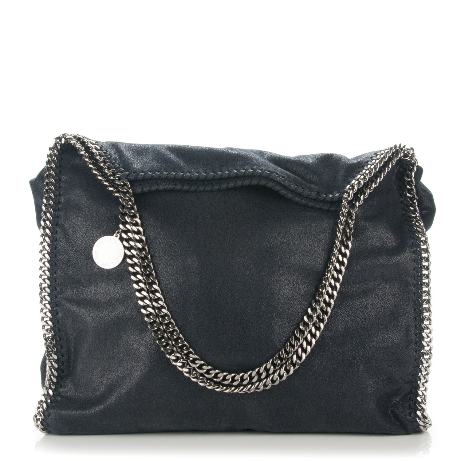 Stella McCartney Shaggy Deer Big Falabella Tote Navy 1 of 8