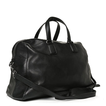Gucci Pebbled Calfskin Soho Carry On Duffle Black 3 of 15