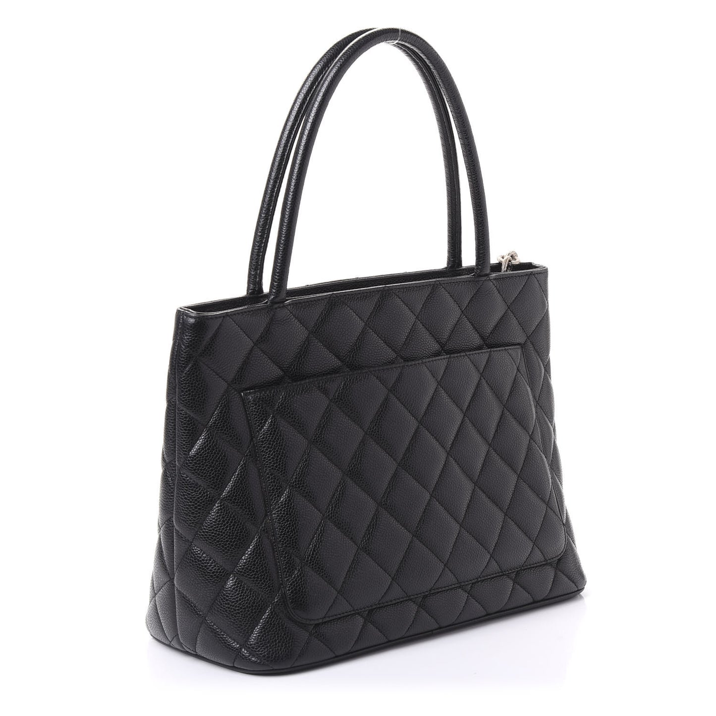 Caviar Quilted Medallion Tote Black