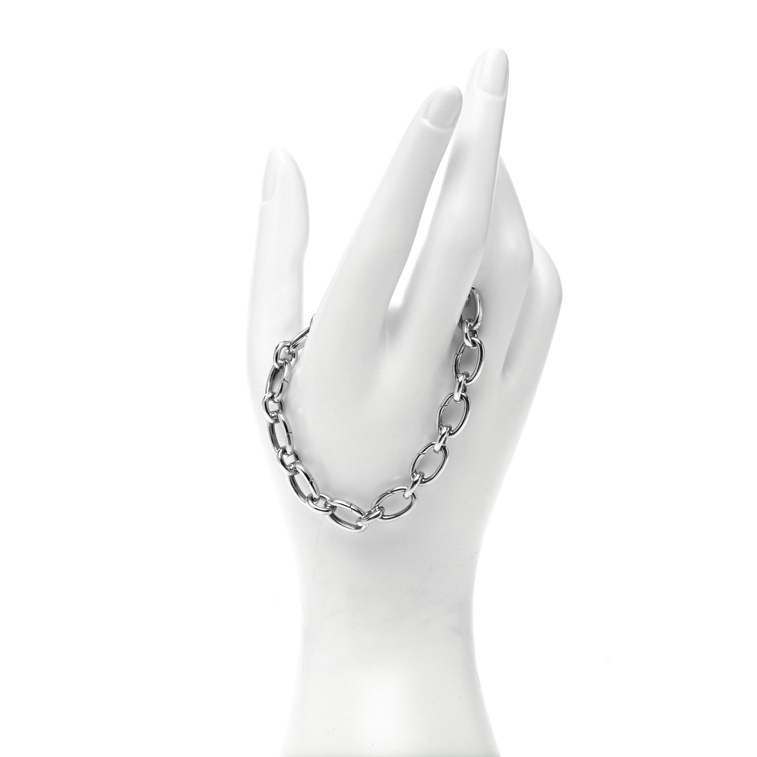 Tiffany Sterling Silver Oval Clasping Link Bracelet 2 of 4
