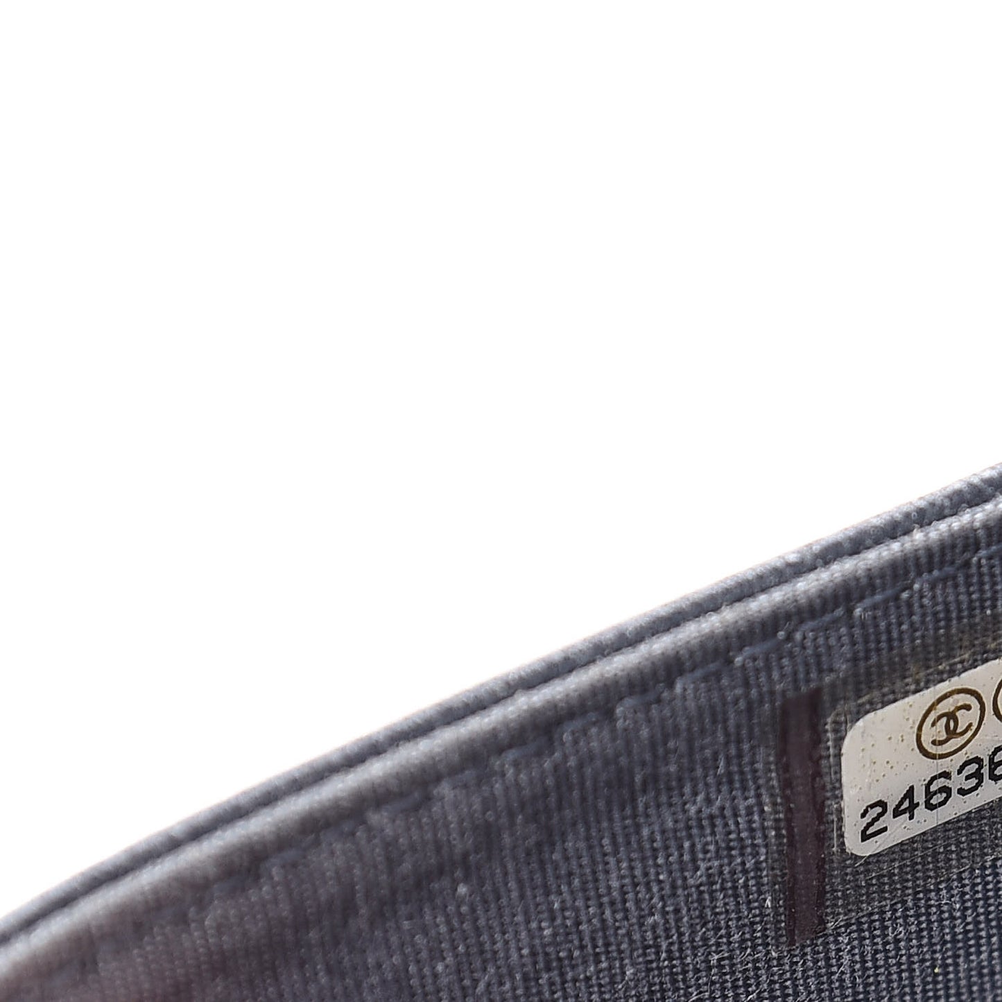 Metallic Goatskin Quilted Diamond CC Wallet On Chain WOC Grey