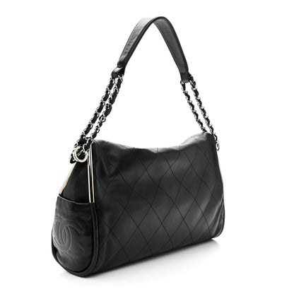Chanel Lambskin Stitched Medium Ultimate Soft Tote Black 2 of 12