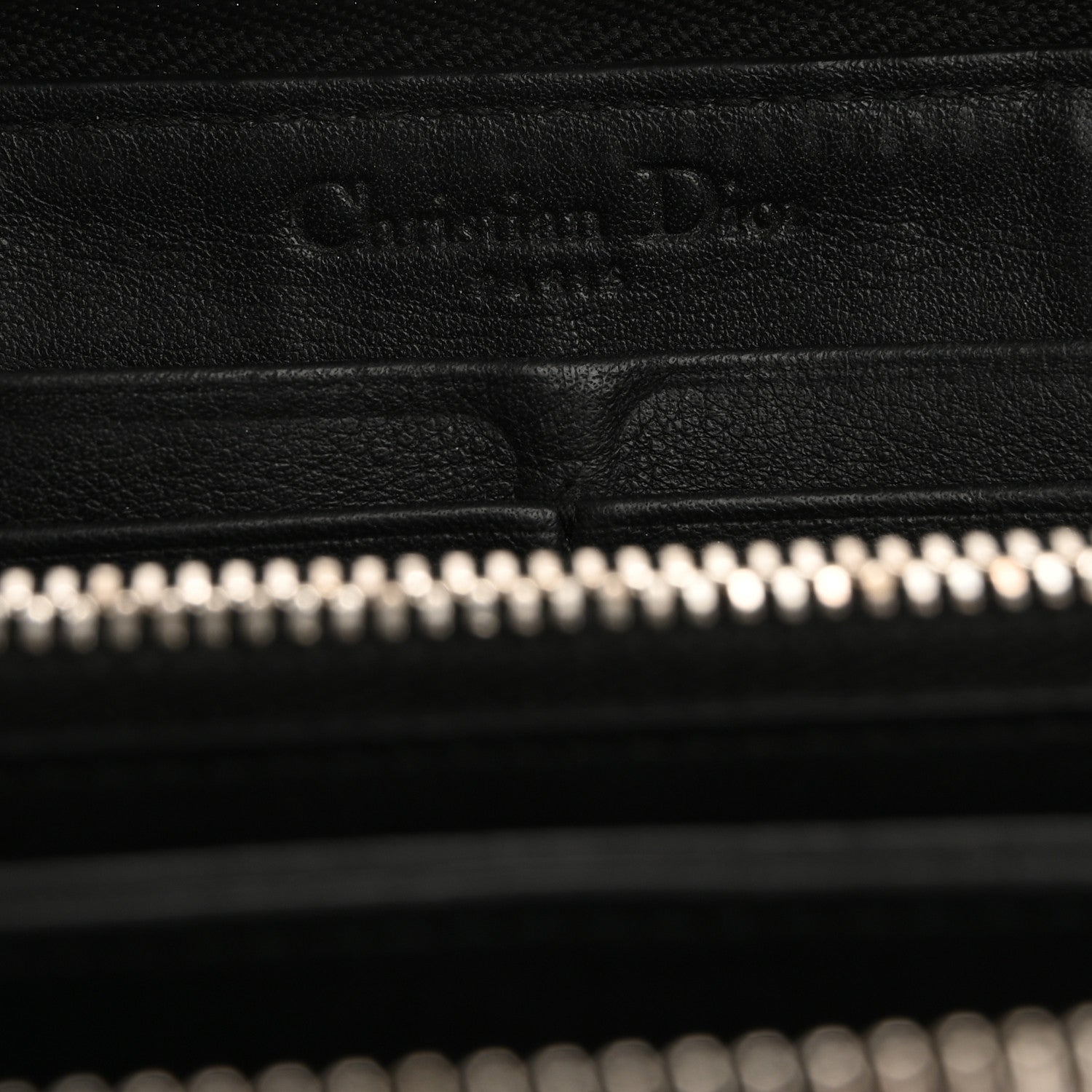 Christian Dior Patent Cannage Lady Dior Continental Zip Wallet Black 6 of 13