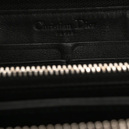 Christian Dior Patent Cannage Lady Dior Continental Zip Wallet Black 6 of 13